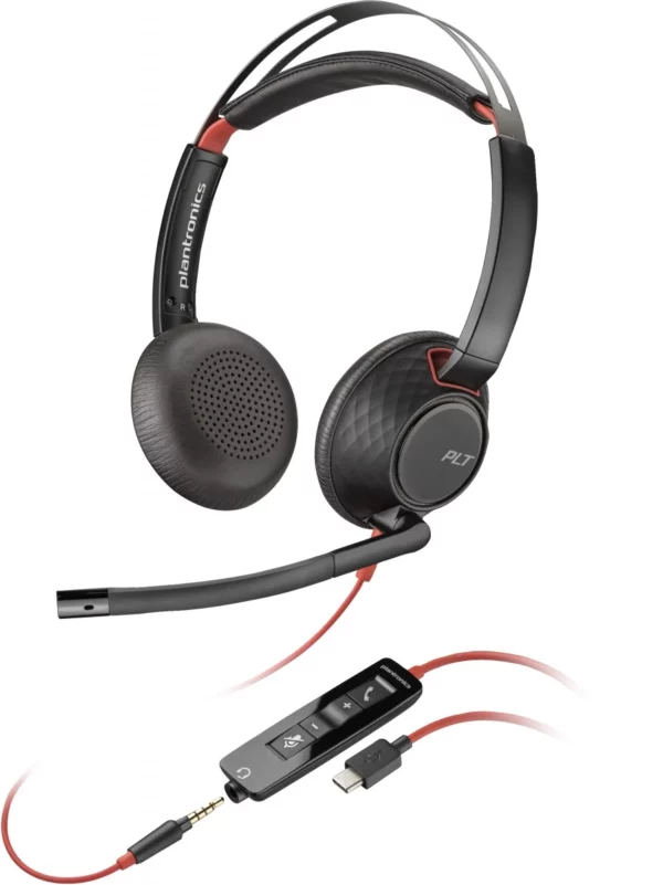 Micro-casque Poly Blackwire C5220 USB-C + câble de commande (805H3AA)