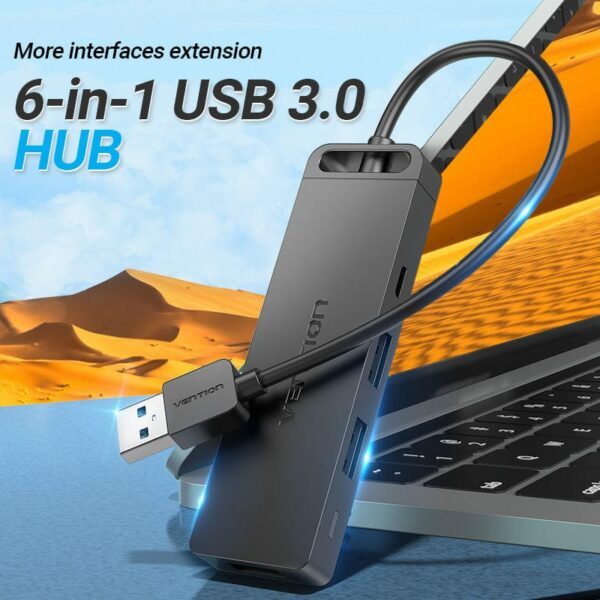 Vention - Hub USB 3 6 en 1 – Image 3