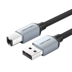 Vention - Câble imprimante tressé USB type A mâle vers type B mâle (1m)
