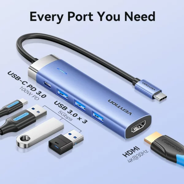 Vention - Hub USB-C HDMI 5 en 1 – Image 2