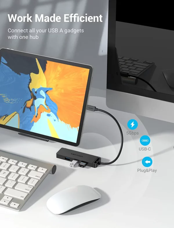 Vention - Hub USB 5 en 1 USB-C – Image 4