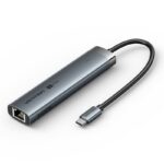 Vention - Hub USB-C 6en 1 avec port RJ45 1Go