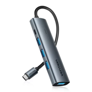 Vention - Hub USB 5 en 1 prise USB-C