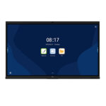 cran interactif ZKTeco 65 pouces avec dalle tactile et ports de connectivité pour usages professionnels et éducatifs.